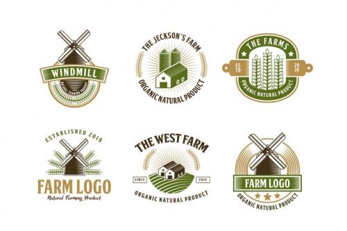 Deeezy - Set of Farm and Barn Logo Badge