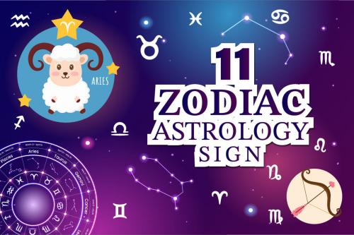 Deeezy - 11 Zodiac Wheel Astrological Sign Illustration