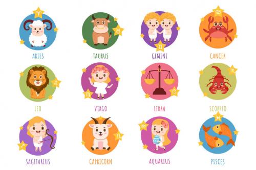 Deeezy - 11 Zodiac Wheel Astrological Sign Illustration