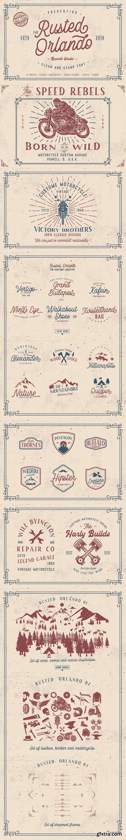 Rusted Orlando Font Family