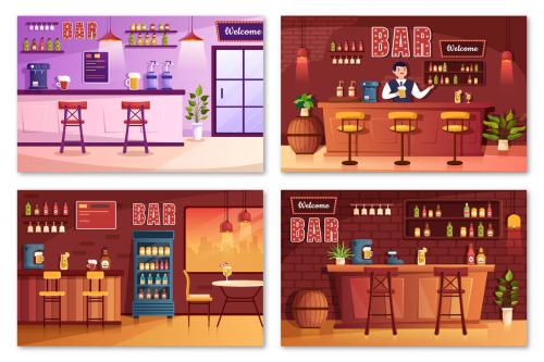 Deeezy - 15 Bar or Pub Cartoon Illustration