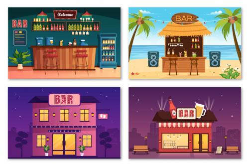 Deeezy - 15 Bar or Pub Cartoon Illustration