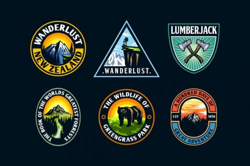 Deeezy - Set of Modern Adventure Logos and Badges