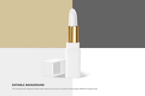 Deeezy - Plastic Square Lipstick - Cosmetic PSD Mockup