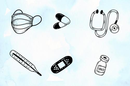 Deeezy - 36 FREE Medical Doodle Clipart Set