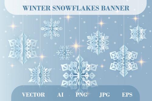 Winter Snowflakes Background