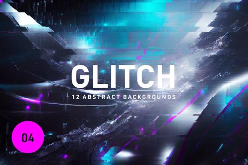 Glitch 04 - 12 Abstract Backgrounds