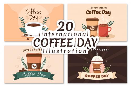 Deeezy - 20 International Coffee Day Illustration