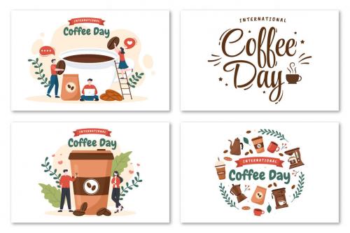 Deeezy - 20 International Coffee Day Illustration