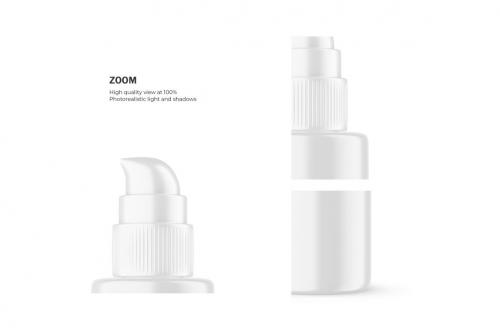 Deeezy - Plastic Pump Bottle With Editable Lid - Cosmetic Product Mockup