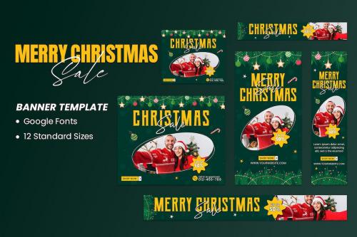 Merry Christmas Sale Banners Ad Template