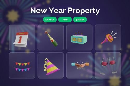 New Year Property - 3D Illustration