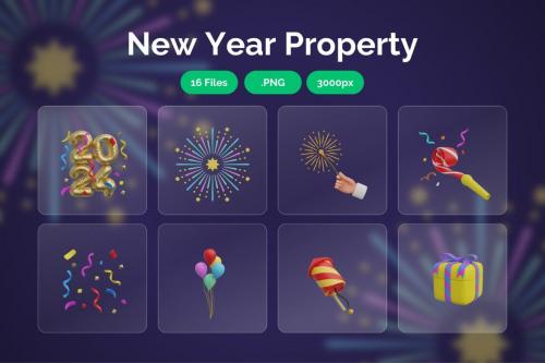 New Year Property - 3D Illustration