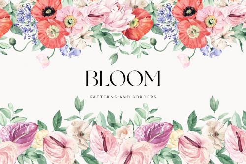 Bloom Watercolor Patterns