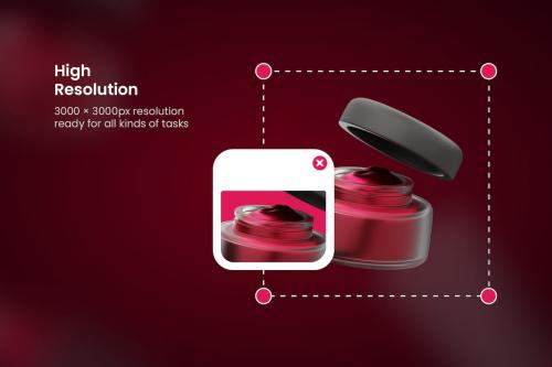 Cosmetic Product 3D Icon Set