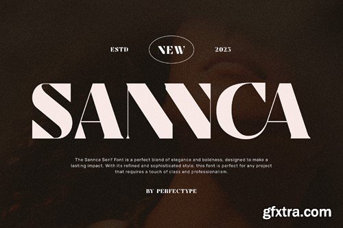 Sannca Elegant Serif Font Typeface 54H739U