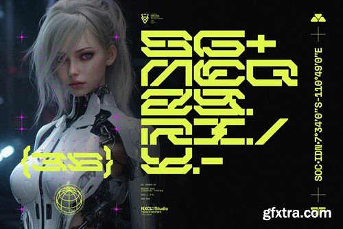 NCL Brayqose - Cyberpunk Futuristic Mecha Font MEVAWKS