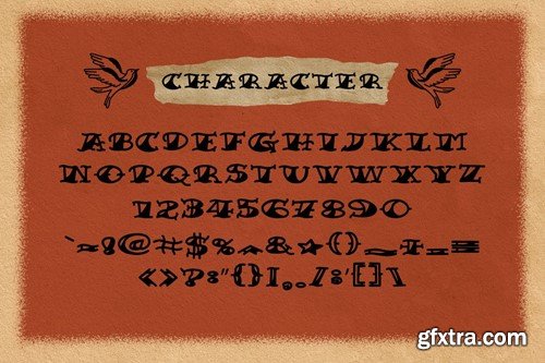 Tradrough - Traditional Tattoo Style Font DWX82GY