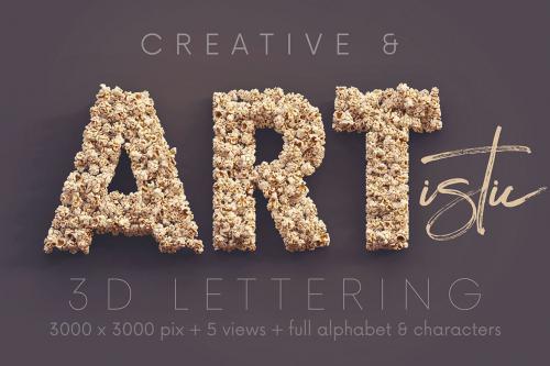 Deeezy - Popcorn - 3D Lettering