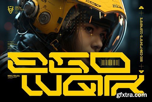 NCL Gesrob - Cyberpunk Futuristic Mecha Font HGEMXKY