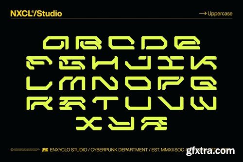 NCL Gesrob - Cyberpunk Futuristic Mecha Font HGEMXKY