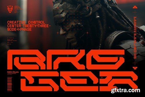 NCL Gesrob - Cyberpunk Futuristic Mecha Font HGEMXKY