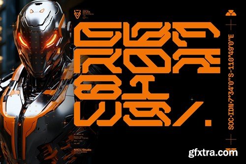 NCL Gesrob - Cyberpunk Futuristic Mecha Font HGEMXKY