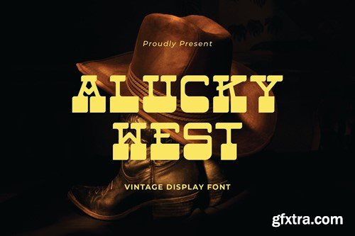 Alucky West - Vintage Display Font JN7T7XB