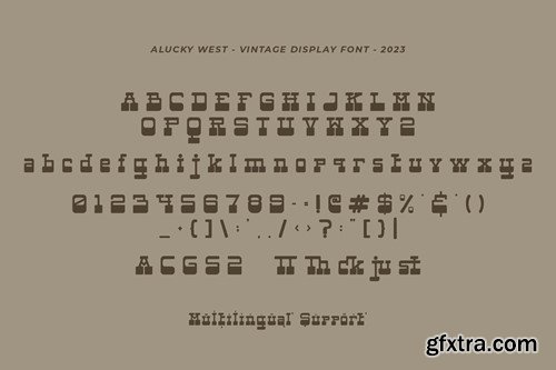 Alucky West - Vintage Display Font JN7T7XB