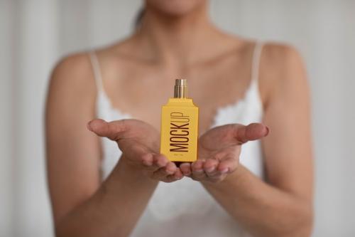 Woman With Perfume Mockup