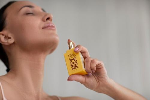 Woman With Perfume Mockup