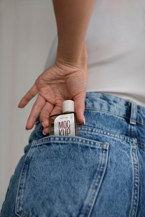 Woman With Perfume Mockup