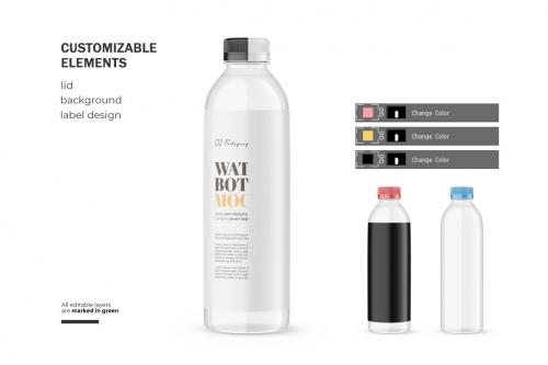 Deeezy - Plastic Water Bottle - PSD Mockup