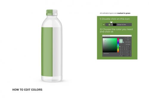 Deeezy - Plastic Water Bottle - PSD Mockup