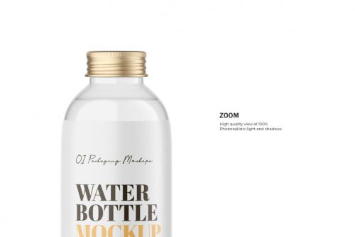 Deeezy - Glass Water Bottle With Editable Lid - PSD Mockup