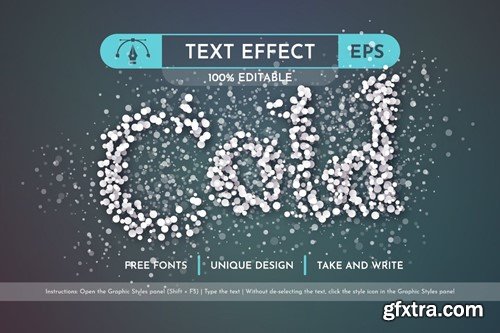 Fallen Snow - Editable Text Effect, Font Style VH62S3W