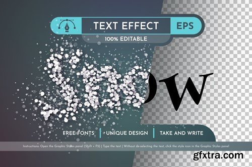 Fallen Snow - Editable Text Effect, Font Style VH62S3W