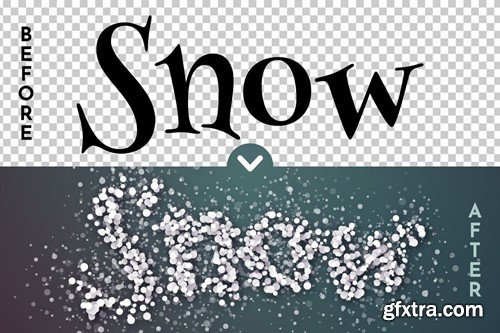 Fallen Snow - Editable Text Effect, Font Style VH62S3W