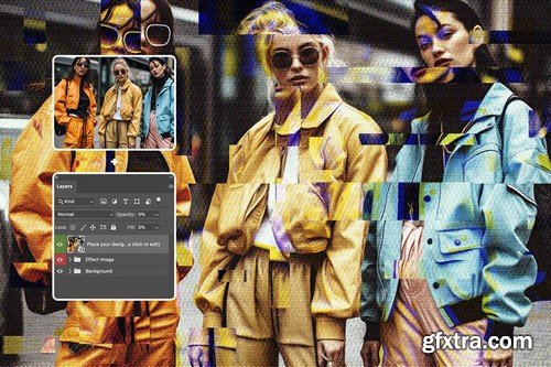 Offset Glitch Photo Effect T8WKB8C