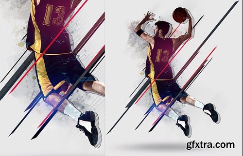 Sports Poster Art Photo Effect C94WJKJ