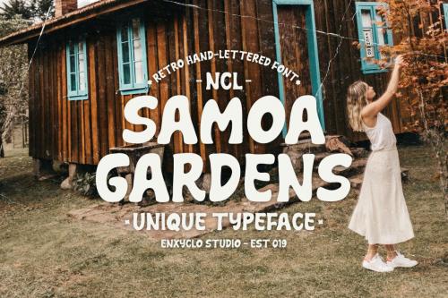 Deeezy - NCL SAMOA GARDENS - Retro Font