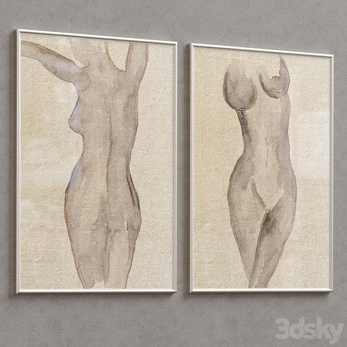 Abstract Woman Figure Wall Art P-562