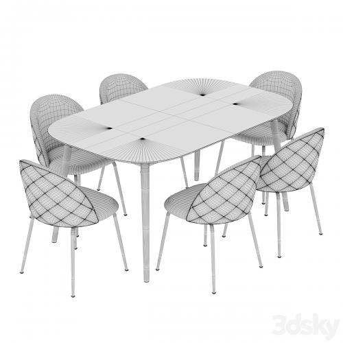 Kingston table stool Mystere Dining set