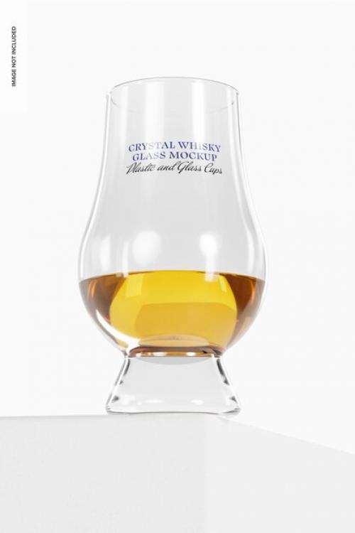 Crystal Whisky Glass Mockup