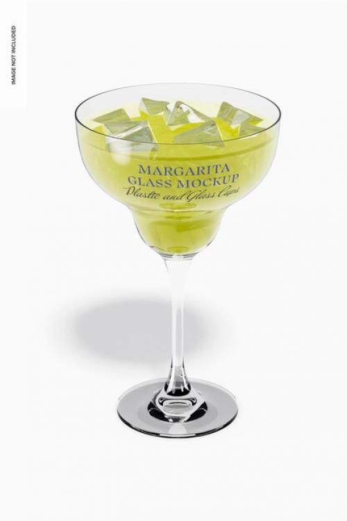 Margarita Glass Mockup, Perspective