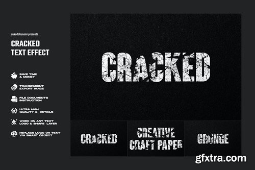 Cracked Text Effect BTYQHPL