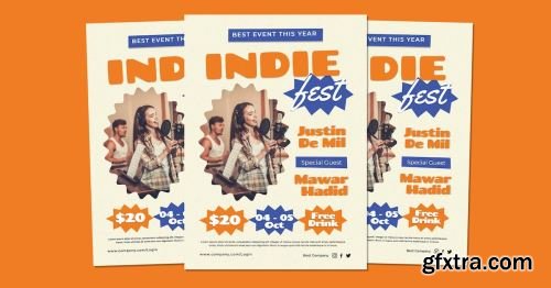 Indie Music Flyer Design Pack