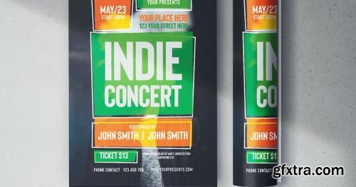 Indie Music Flyer Design Pack