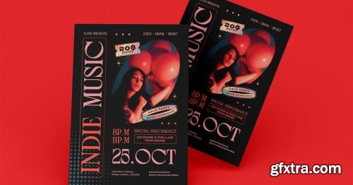 Indie Music Flyer Design Pack