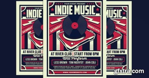 Indie Music Flyer Design Pack